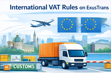 Europäische und internationale Logistikrouten mit USt.-Vorschriften und grenzüberschreitender Transport-Compliance